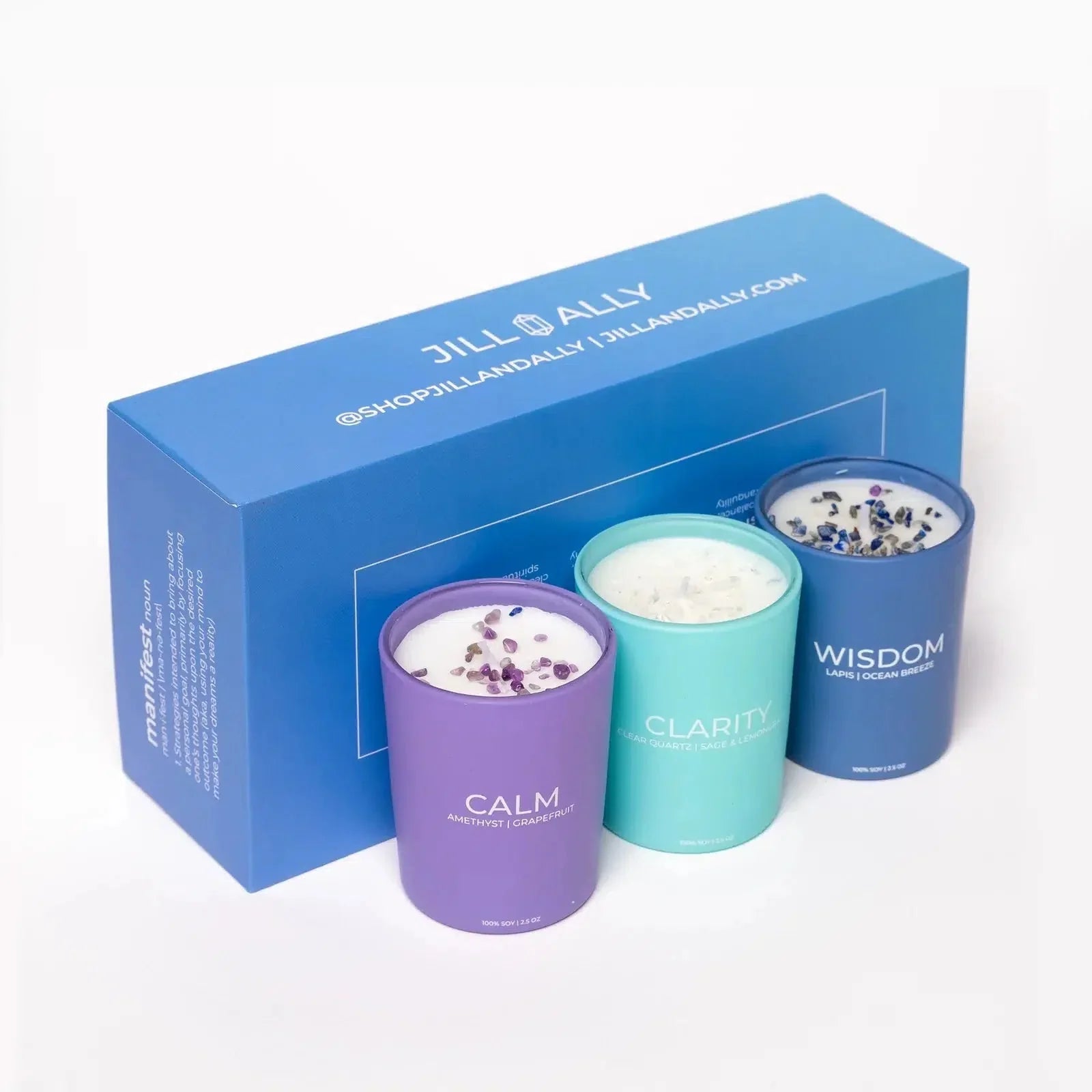 "Chill Vibes" Crystal Candle Votive Trio