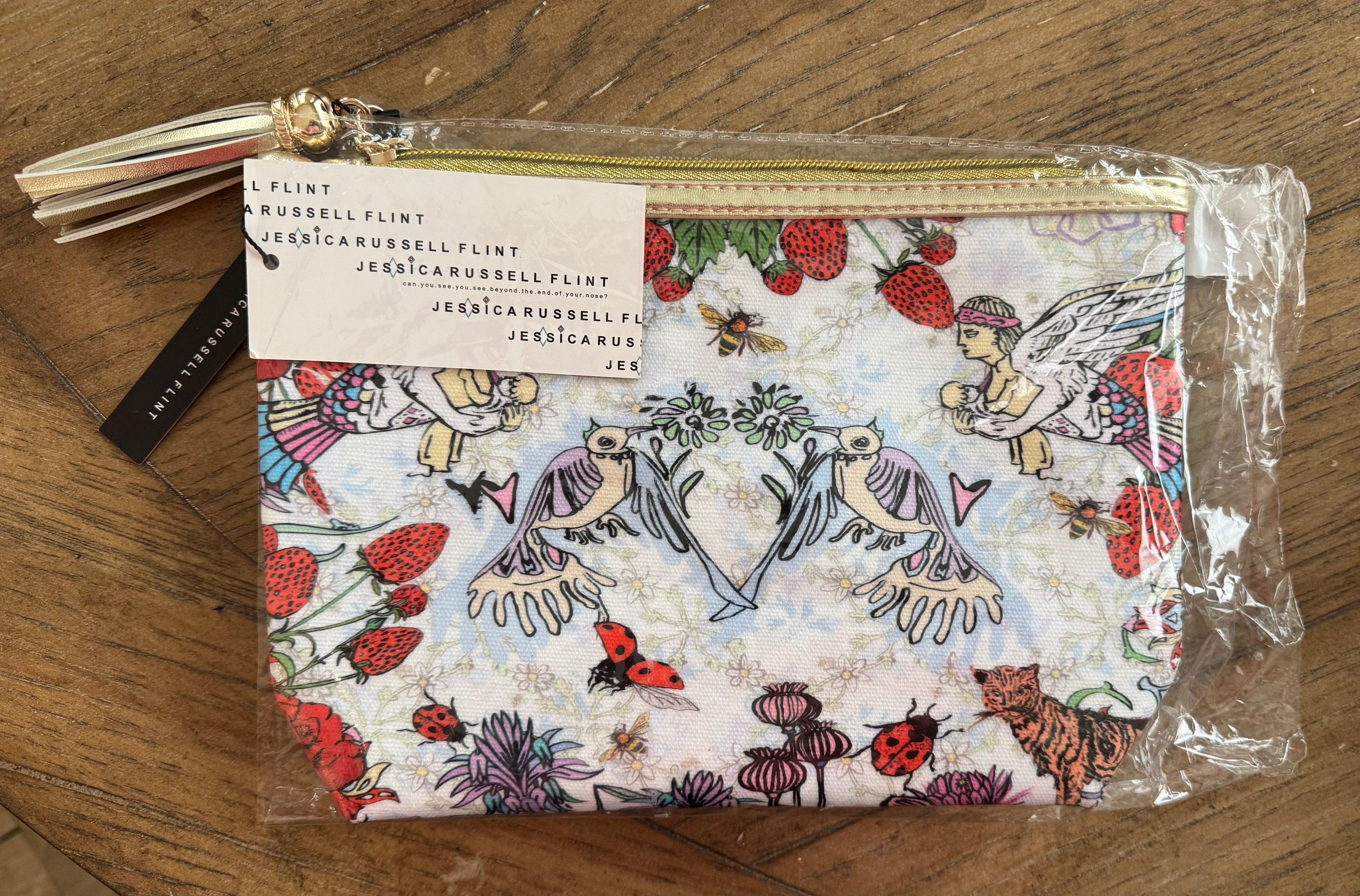 Classic Make Up Bag - Strawberry Garden