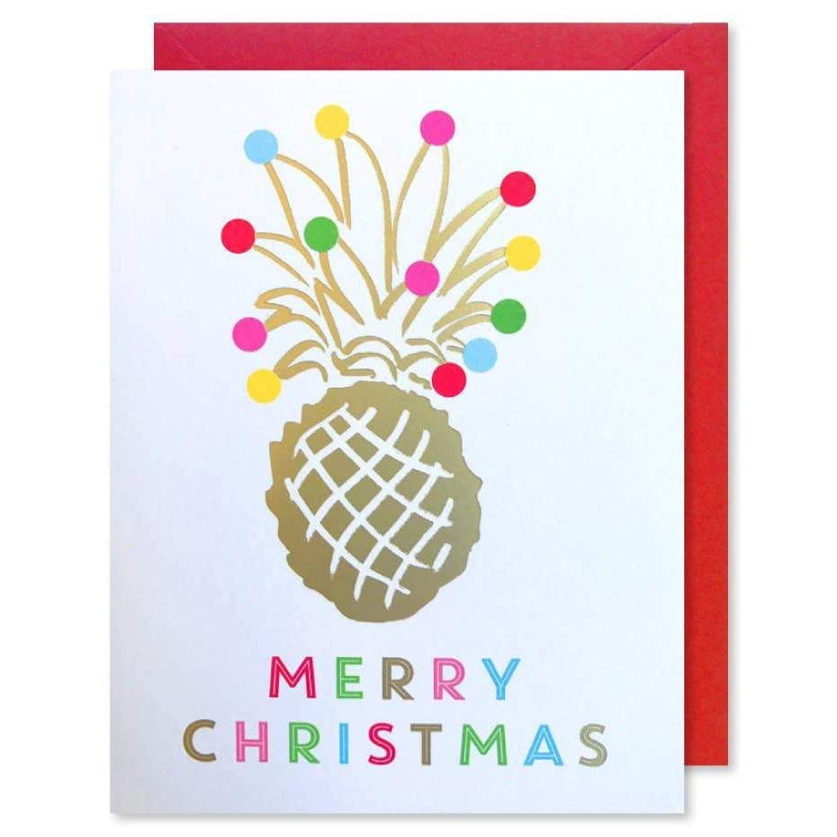 Christmas Pineapple Card - Set of 8