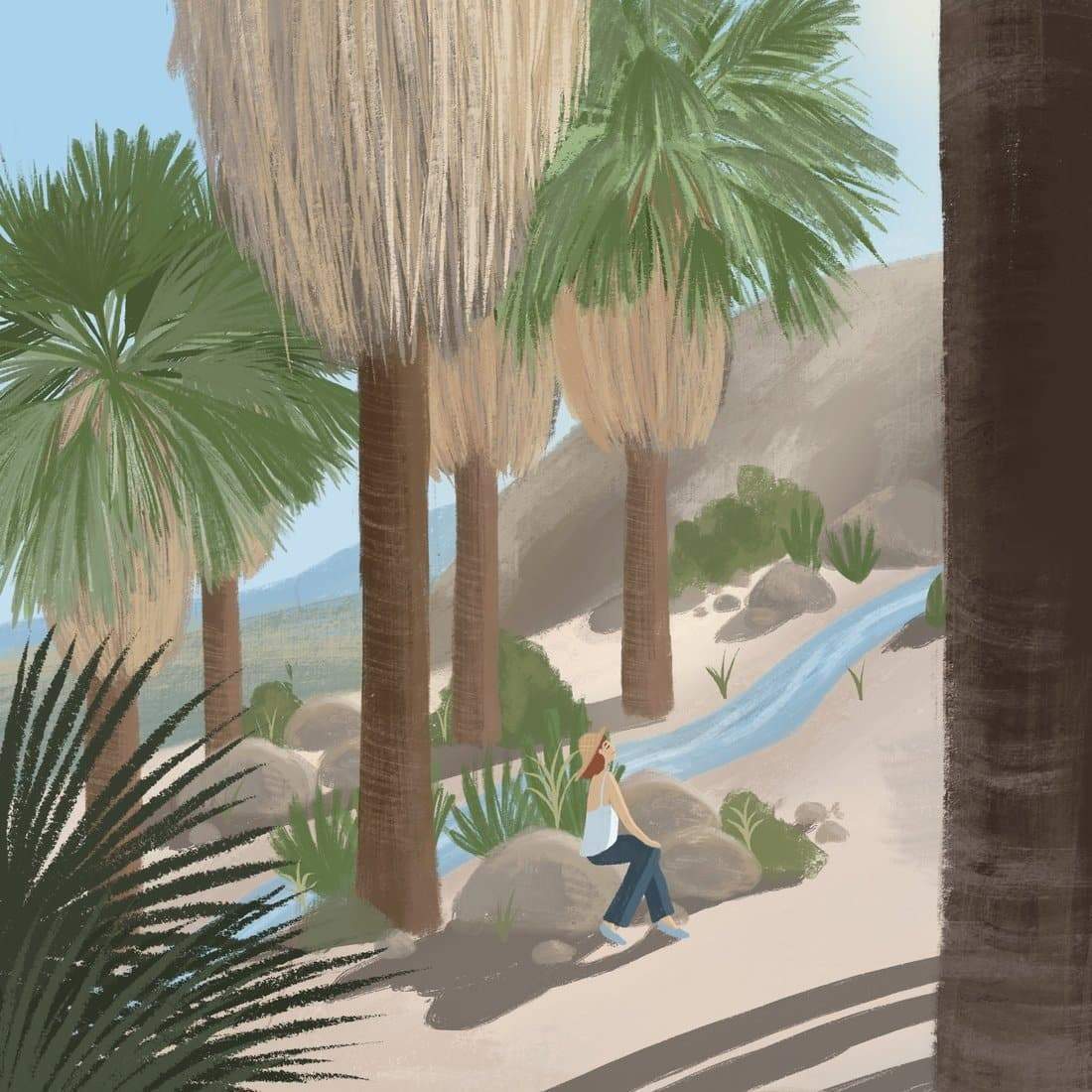 Desert Oasis Art Print