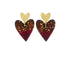 Dos Corazones Heart Earrings