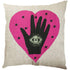 Evil Be Gone Heart Pillow