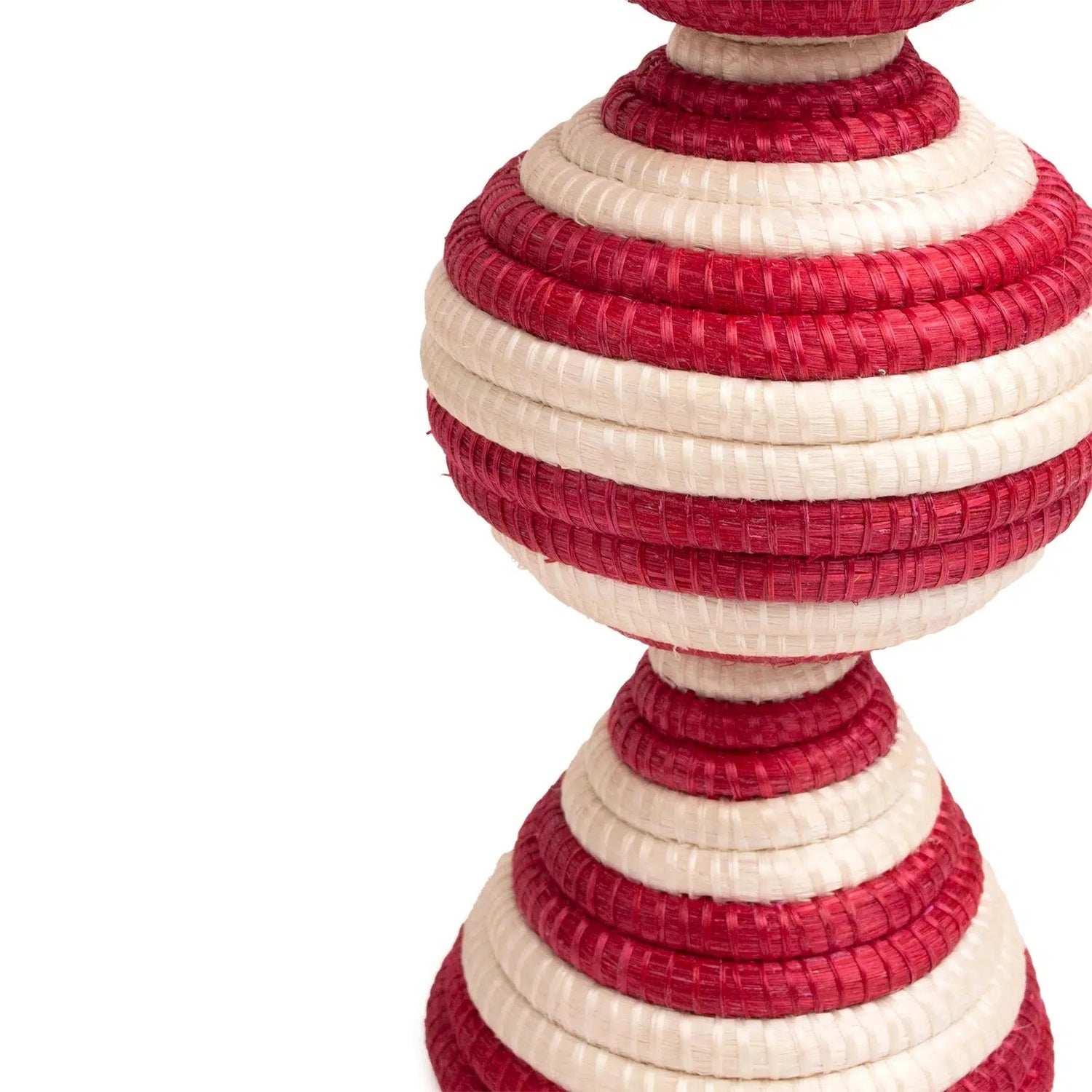 Holiday Tree Topper - Red and White Striped